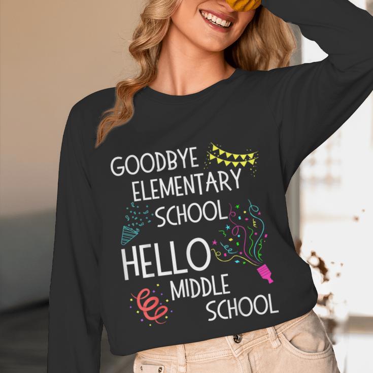 Hello Middle School Graduation Elementary School T-Shirt Unisex Long Sleeve T-Shirt