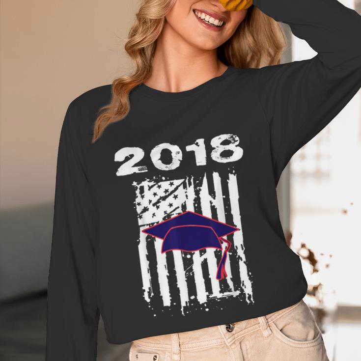 High School GraduationShirt Flag College Graduation Unisex Long Sleeve T-Shirt