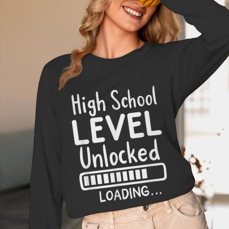 High School Level Unlocked Gamer Graduation Apparel Unisex Long Sleeve T-Shirt