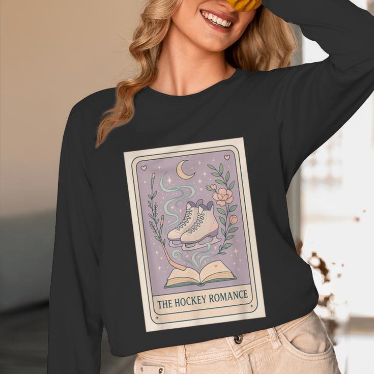 Hockey Romance Tarot Card Books Reader Cozy Reading Unisex Long Sleeve T-Shirt