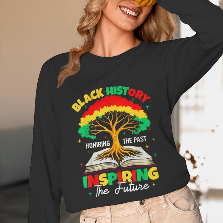 Honoring Past Inspiring Future History Month Book Tree Unisex Long Sleeve T-Shirt