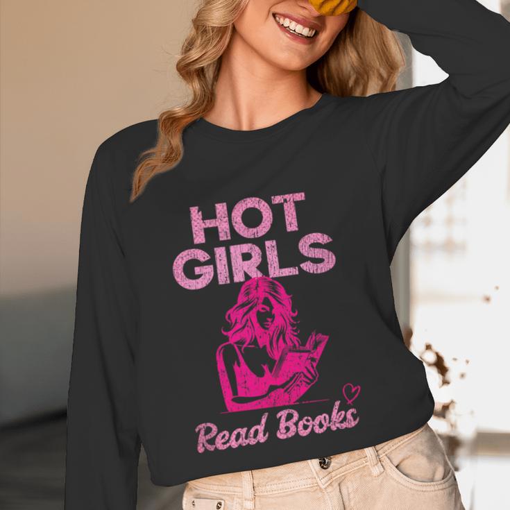 Hot Girls Read Books Cute Book Reader Women Unisex Long Sleeve T-Shirt Hot Girls Read Books Cute Book Reader Women Unisex Long Sleeve T-Shirt