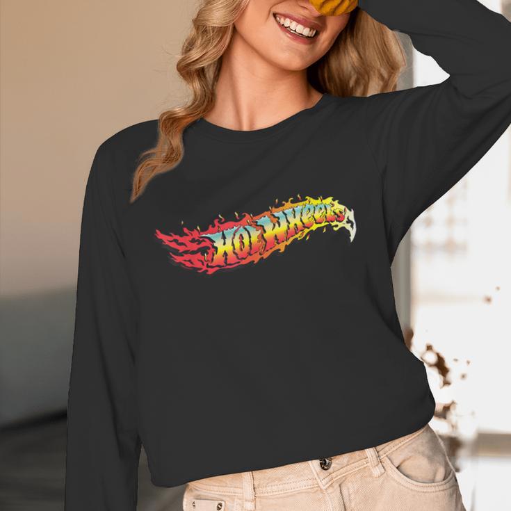 Hot Wheels Comic Book Fire Logo Unisex Long Sleeve T-Shirt Hot Wheels Comic Book Fire Logo Unisex Long Sleeve T-Shirt