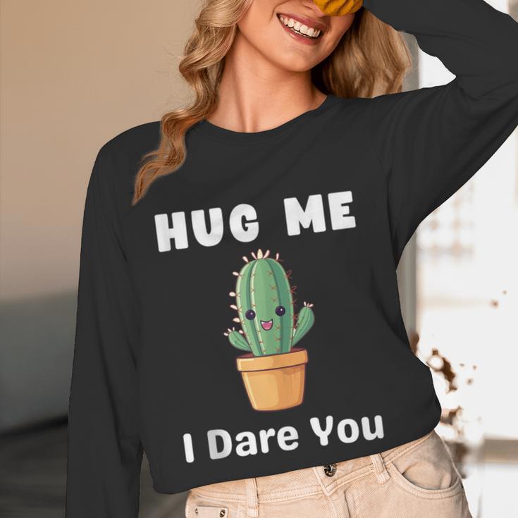 Hug Me I Dare You Introvert Cactus Tee Unisex Long Sleeve T-Shirt Hug Me I Dare You Introvert Cactus Tee Unisex Long Sleeve T-Shirt