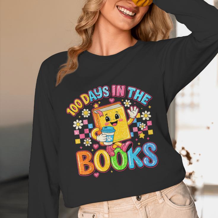 HUGvyn Preppy 100 Days In The Books Teacher Reading Coffee Unisex Long Sleeve T-Shirt