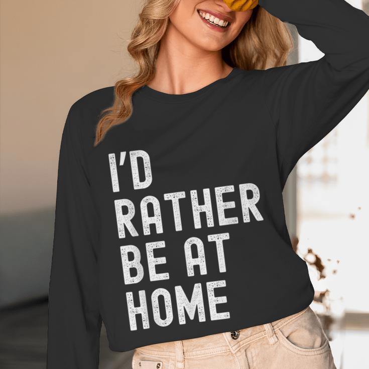 I'd Rather Be At Home Antisocial Introvert Tee Unisex Long Sleeve T-Shirt I'd Rather Be At Home Antisocial Introvert Tee Unisex Long Sleeve T-Shirt