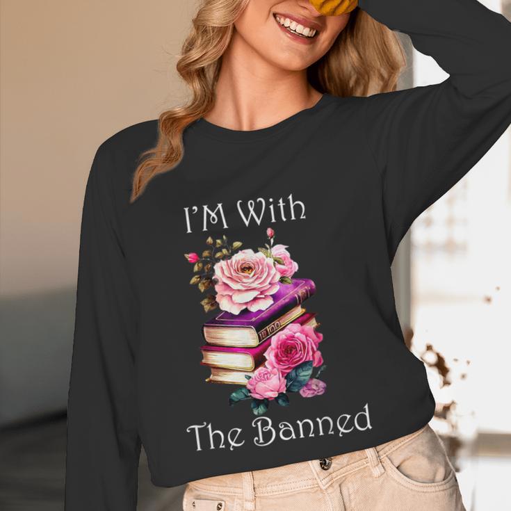 I'm With The Banned Books Bold Statement Against Censorshi Unisex Long Sleeve T-Shirt I'm With The Banned Books Bold Statement Against Censorshi Unisex Long Sleeve T-Shirt