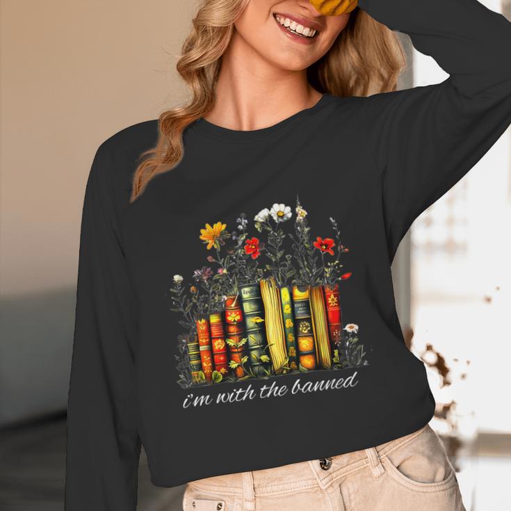I'm With The Banned Banned Books Colorful Literary Fr Unisex Long Sleeve T-Shirt I'm With The Banned Banned Books Colorful Literary Fr Unisex Long Sleeve T-Shirt