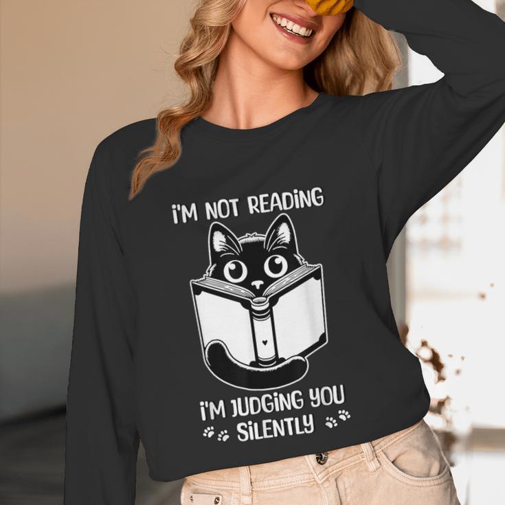 I’m Not Reading I’m Judging You Silently Fun Cat Book Lover Unisex Long Sleeve T-Shirt I’m Not Reading I’m Judging You Silently Fun Cat Book Lover Unisex Long Sleeve T-Shirt