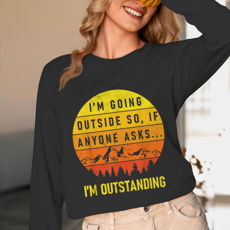 I'm Outstanding Retro Introvert Mountain Trip Lover Unisex Long Sleeve T-Shirt