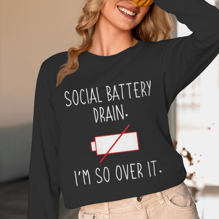 I'm So Over It Saying For Introvert And Shy People Unisex Long Sleeve T-Shirt I'm So Over It Saying For Introvert And Shy People Unisex Long Sleeve T-Shirt