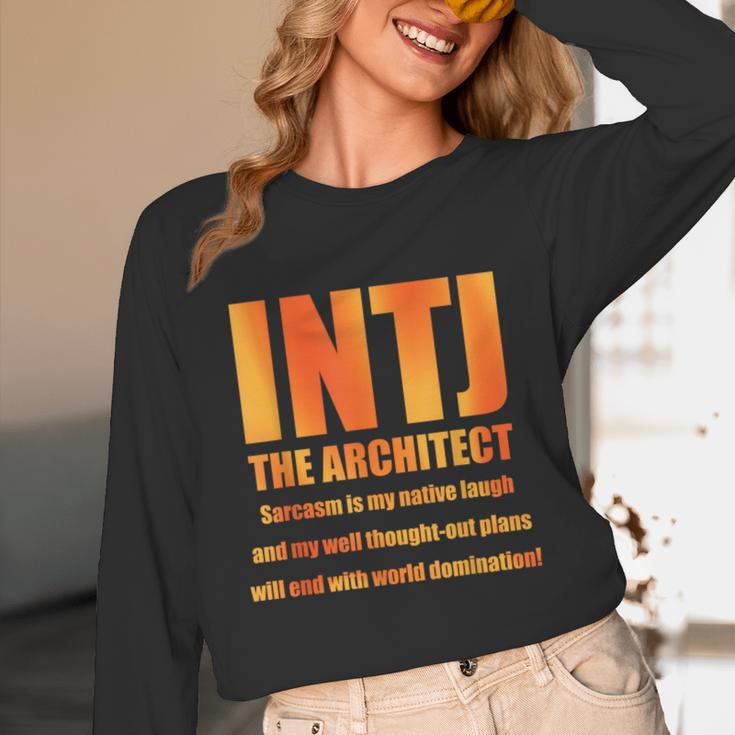 INTJ Architect Personality Introvert Sarcastic Orange Unisex Long Sleeve T-Shirt