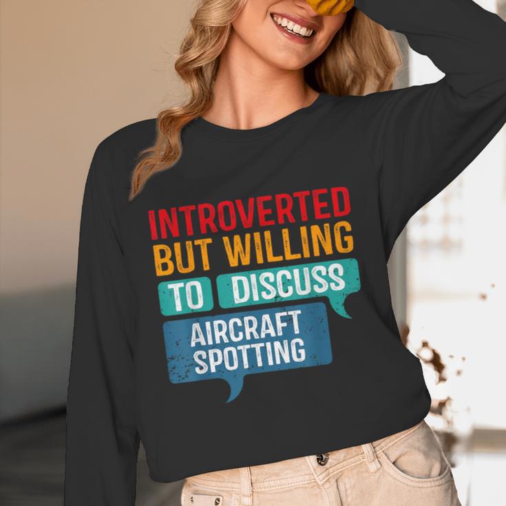 Introvert Aircraft Spotting Lovers Men & Women Unisex Long Sleeve T-Shirt