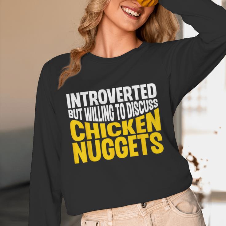 Introvert Antisocial Chicken Nugget Lover Foodie Unisex Long Sleeve T-Shirt