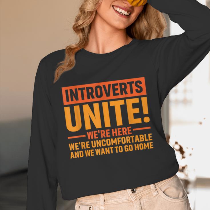 Introvert Antisocial Sarcasm Introverts Unite Anti Social Unisex Long Sleeve T-Shirt