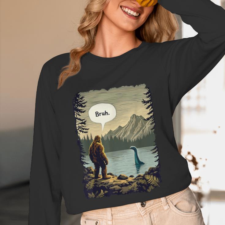 Introvert Bigfoot Sasquatch Loch Ness Monster Bruh Unisex Long Sleeve T-Shirt Introvert Bigfoot Sasquatch Loch Ness Monster Bruh Unisex Long Sleeve T-Shirt