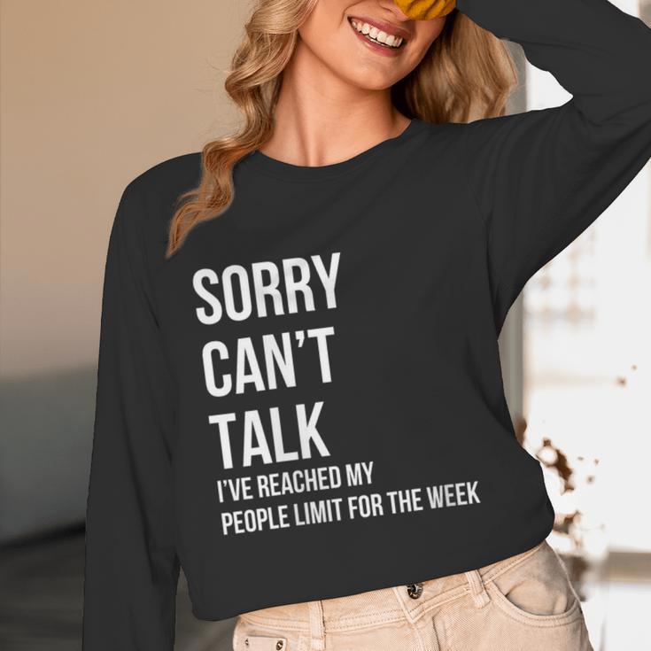 Introvert Can't Talk Reached People Limit For The Week Unisex Long Sleeve T-Shirt