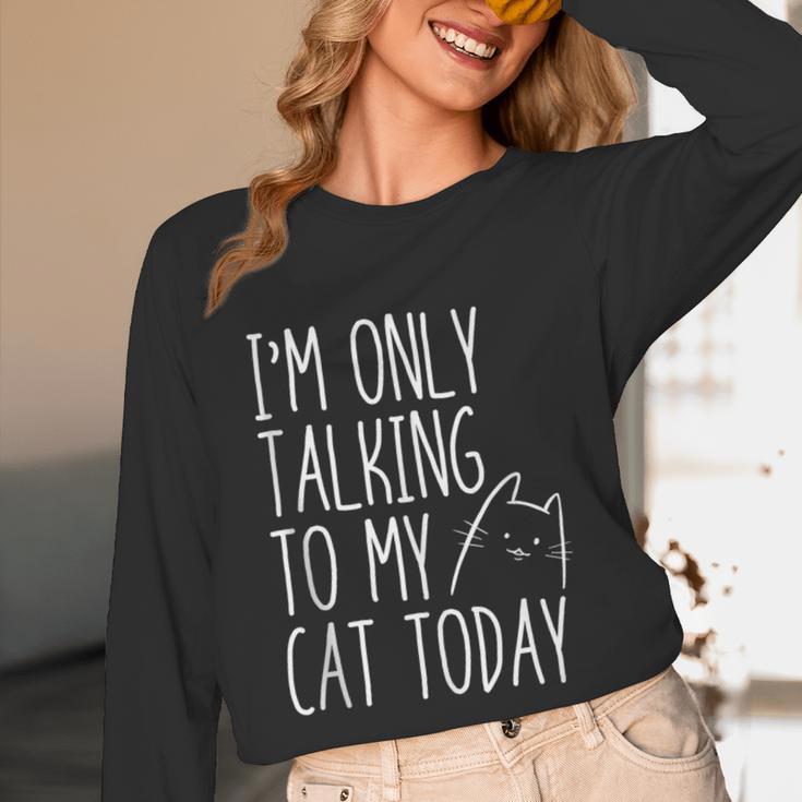 Introvert Cat Lover Kitten Kitty Cat Mom Cat Dad Pet Lover Unisex Long Sleeve T-Shirt