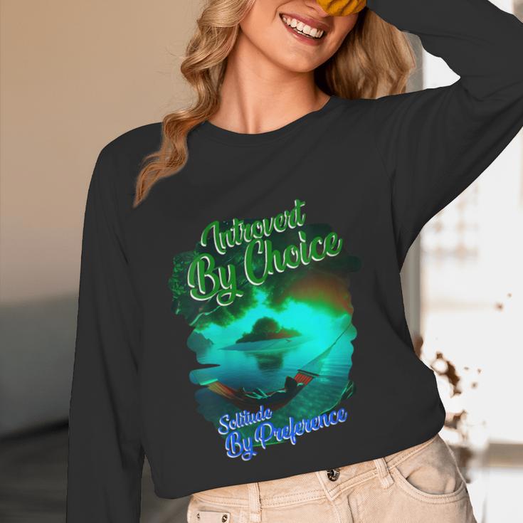 Introvert Choice Solitude By Preference Unisex Long Sleeve T-Shirt Introvert Choice Solitude By Preference Unisex Long Sleeve T-Shirt