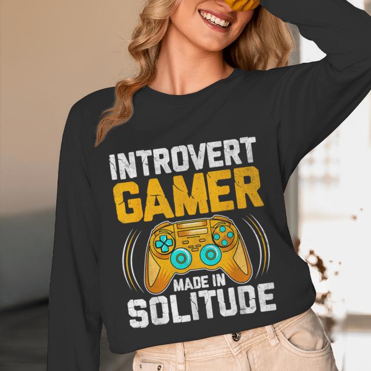 Introvert Gamer Video Games Anti Social Team Player Unisex Long Sleeve T-Shirt