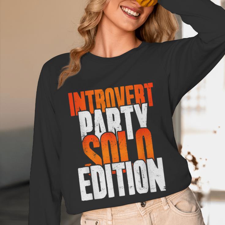 Introvert Party Solo Edition Sarcastic People Hater Unisex Long Sleeve T-Shirt Introvert Party Solo Edition Sarcastic People Hater Unisex Long Sleeve T-Shirt