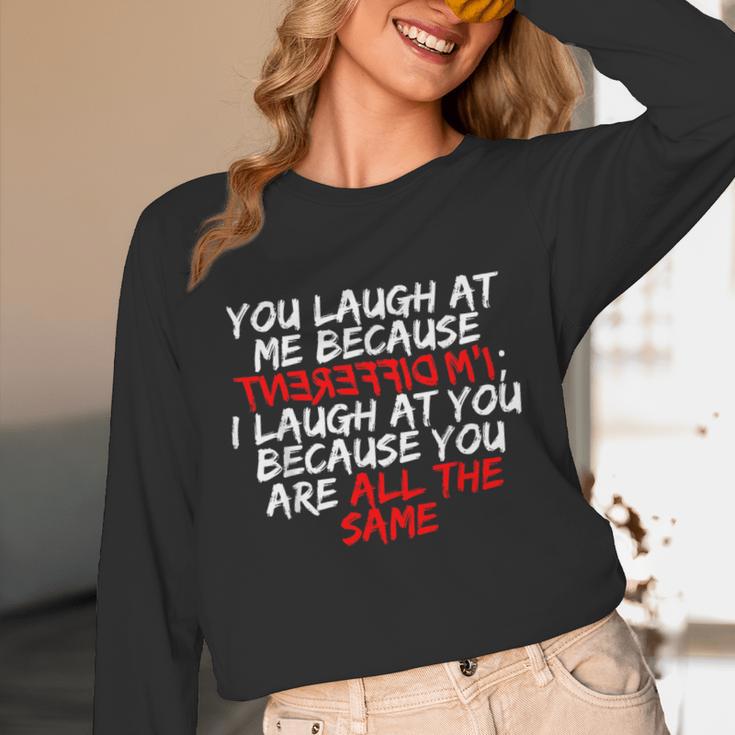 Introvert Quote With Backwards I'm Different Unisex Long Sleeve T-Shirt