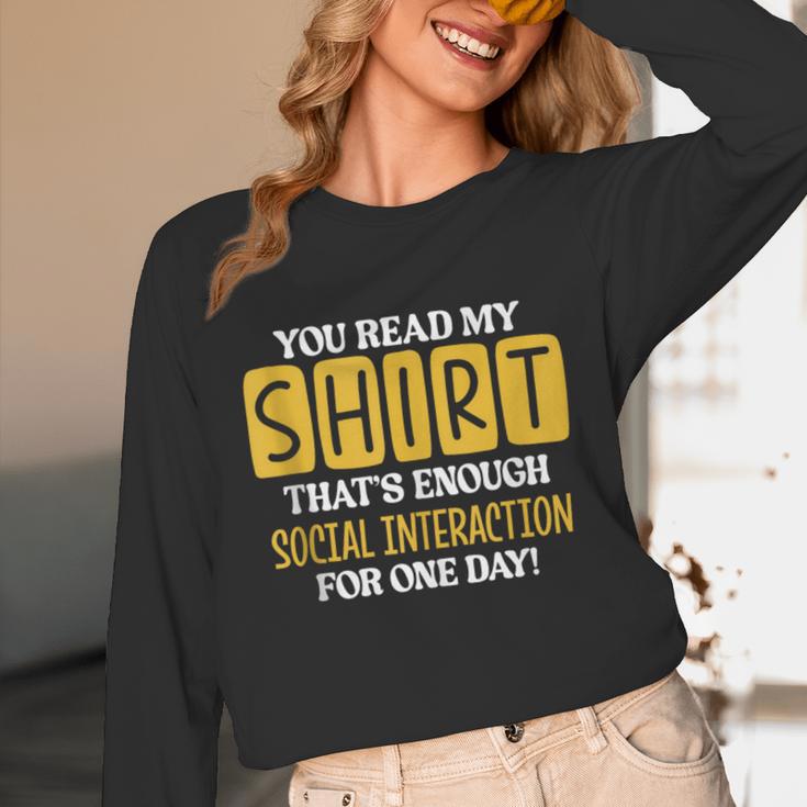 Introvert Quote Motivational For Men Women Kids Unisex Long Sleeve T-Shirt