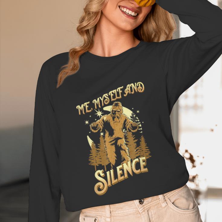 Introvert Relaxation Me Myself And Silence Vacation Bigfoot Unisex Long Sleeve T-Shirt Introvert Relaxation Me Myself And Silence Vacation Bigfoot Unisex Long Sleeve T-Shirt