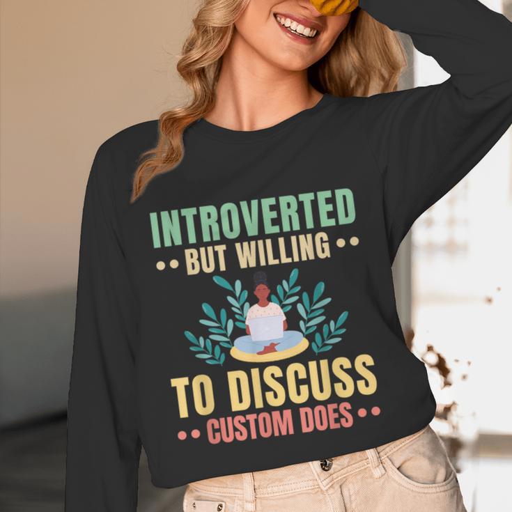 Introvert Saying Antisocial Sarcasm Introverts Unisex Long Sleeve T-Shirt