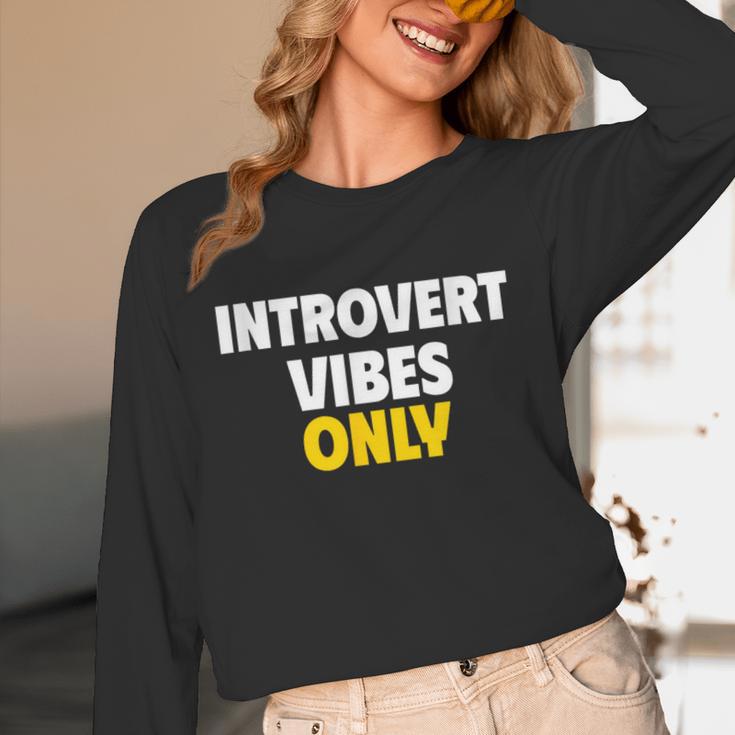 Introvert Vibes Only Unisex Long Sleeve T-Shirt Introvert Vibes Only Unisex Long Sleeve T-Shirt