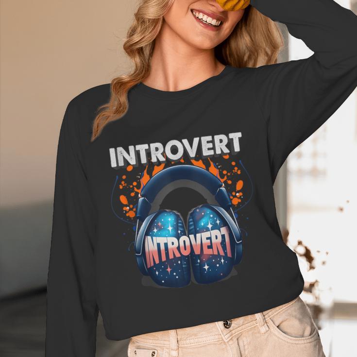 Introvert's Best Friend Noise-Canceling Headphones Unisex Long Sleeve T-Shirt