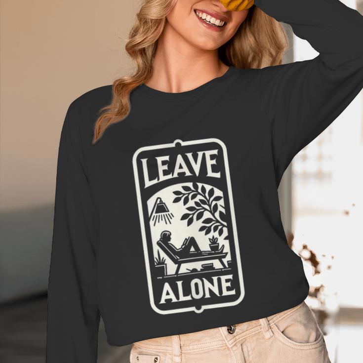 Introvert's Peaceful Solitude Graphic Leave Alone Quiet Unisex Long Sleeve T-Shirt Introvert's Peaceful Solitude Graphic Leave Alone Quiet Unisex Long Sleeve T-Shirt