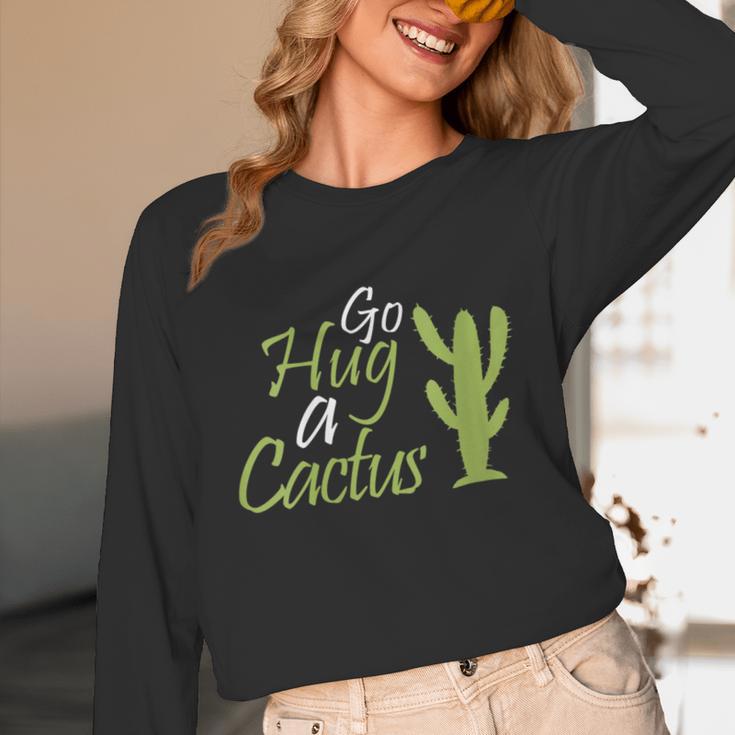 Introverts Sassy Saying Sassy Quote No Hugs Go Hug Cactus Unisex Long Sleeve T-Shirt Introverts Sassy Saying Sassy Quote No Hugs Go Hug Cactus Unisex Long Sleeve T-Shirt