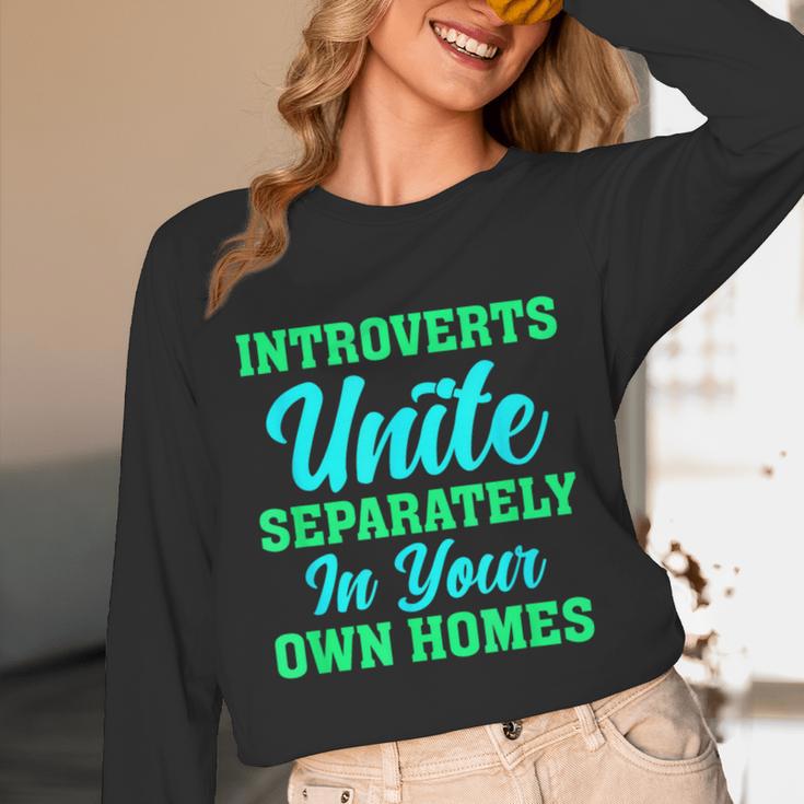 Introverts Unite Introvert Antisocial Sarcasm Anti Social Unisex Long Sleeve T-Shirt