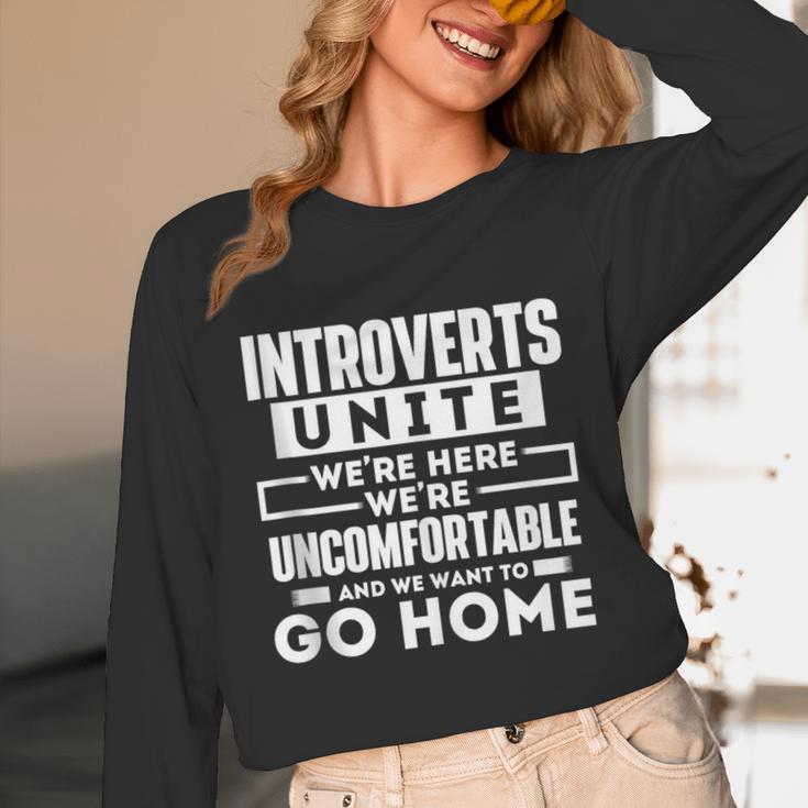 Introverts Unite Quiet Observer Introverted Antisocial Unisex Long Sleeve T-Shirt