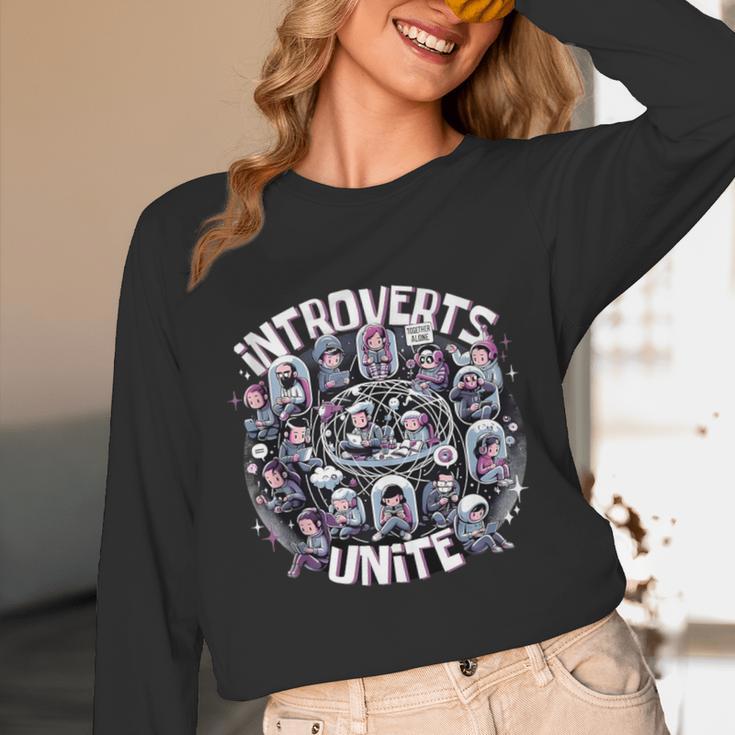 Introverts Unite Quirky Solitude Unisex Long Sleeve T-Shirt Introverts Unite Quirky Solitude Unisex Long Sleeve T-Shirt