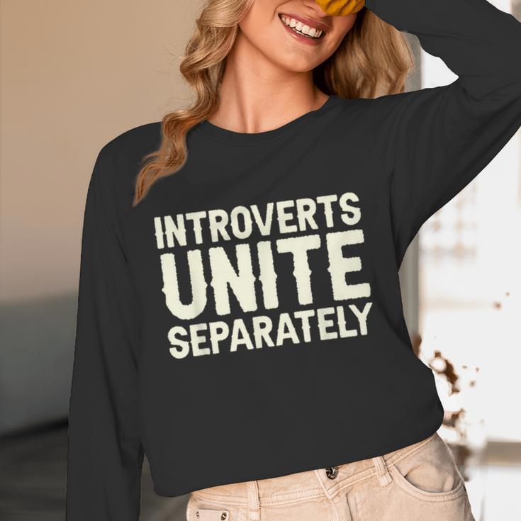 Introverts Unite Separately I Introvert Unisex Long Sleeve T-Shirt