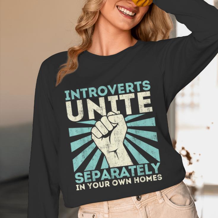 Introverts Unite Separately Introverted Antisocial Unisex Long Sleeve T-Shirt