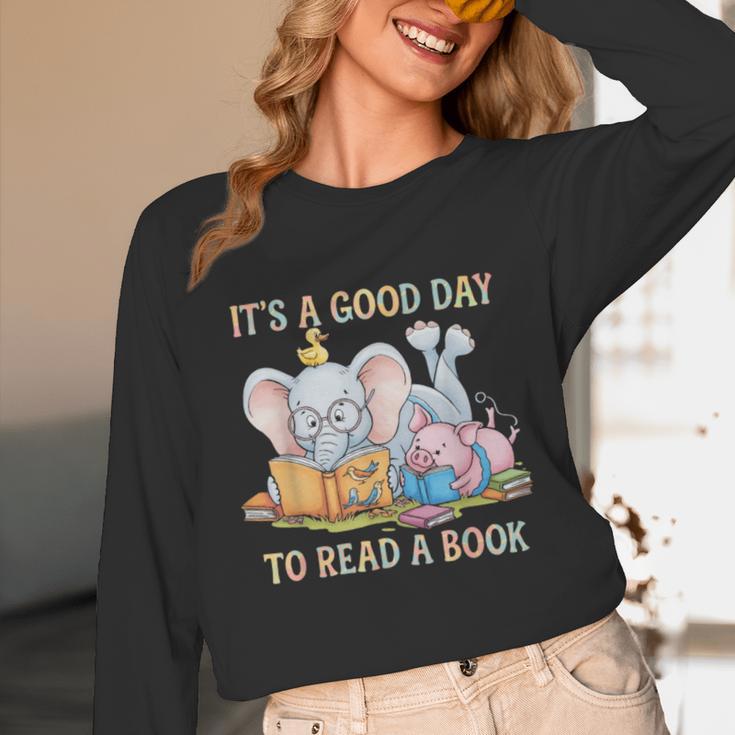 Its A Good Day To Read A Book Cute Pig & Elephant Adventure Unisex Long Sleeve T-Shirt
