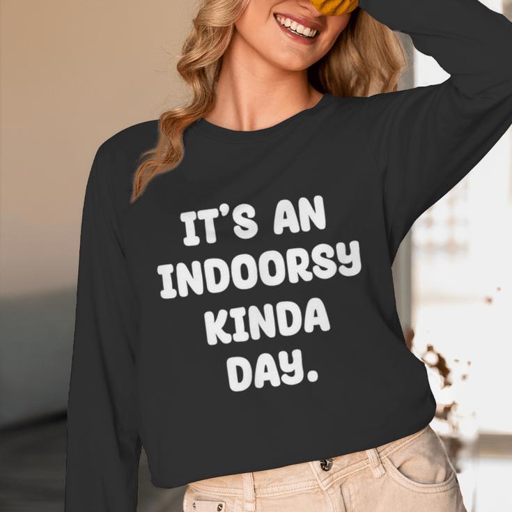 It's An Indoorsy Kinda Day Introvert Humor Sarcastic Gamer Unisex Long Sleeve T-Shirt It's An Indoorsy Kinda Day Introvert Humor Sarcastic Gamer Unisex Long Sleeve T-Shirt