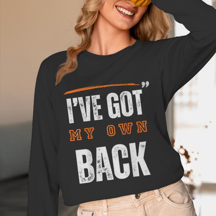 I’VE GOT MY OWN BACK INTROVERT Words On Back Unisex Long Sleeve T-Shirt I’VE GOT MY OWN BACK INTROVERT Words On Back Unisex Long Sleeve T-Shirt