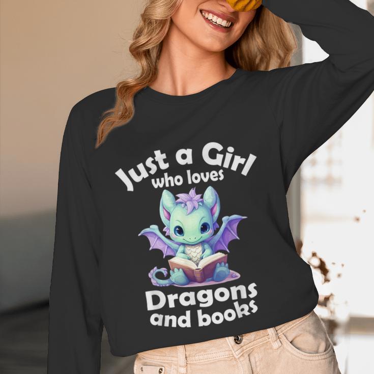 Just a Girl Who Loves Dragons And Books Dragon For Kids Unisex Long Sleeve T-Shirt