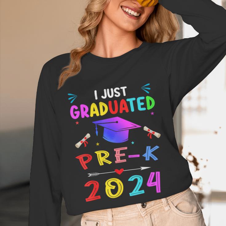 I Just Graduated Pre k Graduation 2024 Pre-Kindergarten Unisex Long Sleeve T-Shirt