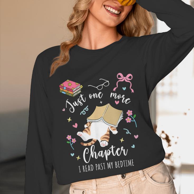 Just One More Chapter I Read Past My Bedtime Cat Book Lover Unisex Long Sleeve T-Shirt Just One More Chapter I Read Past My Bedtime Cat Book Lover Unisex Long Sleeve T-Shirt