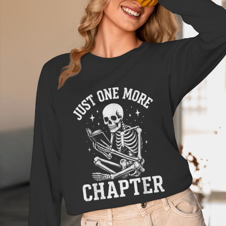 Just One More Chapter Skeleton Reader Reading Book Lover Unisex Long Sleeve T-Shirt Just One More Chapter Skeleton Reader Reading Book Lover Unisex Long Sleeve T-Shirt