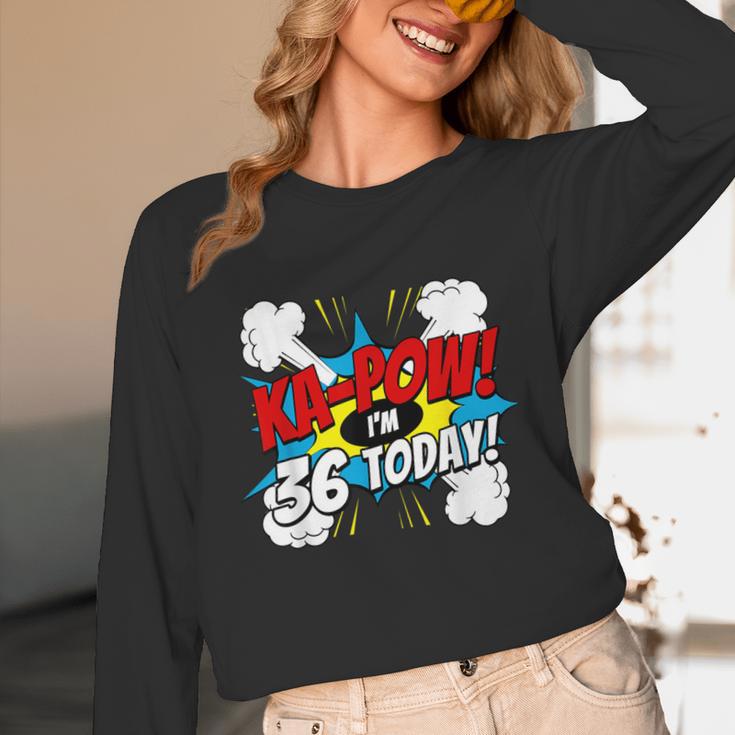 Ka-Pow 36 Years Old Comic Book 36th Birthday Super Hero Unisex Long Sleeve T-Shirt Ka-Pow 36 Years Old Comic Book 36th Birthday Super Hero Unisex Long Sleeve T-Shirt
