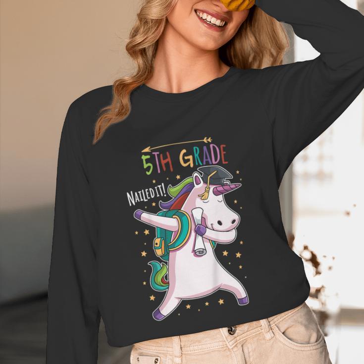 Kids Dabbing Unicorn Graduation 5th Grade Class Of 2019 Unisex Long Sleeve T-Shirt