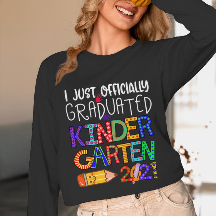 Kids Kindergarten Graduation Class Of 2021 Shirt I Just Graduated Unisex Long Sleeve T-Shirt