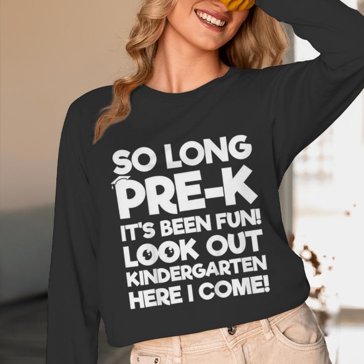 Kids Last Day Pre-K Kindergarten Here I Come Graduation Unisex Long Sleeve T-Shirt