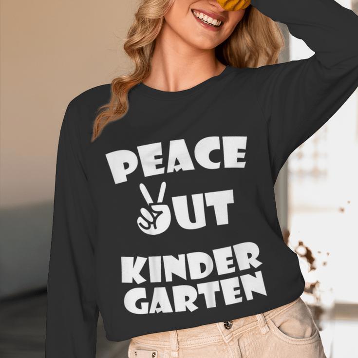 Kids Peace Out Kindergarten For Graduation Unisex Long Sleeve T-Shirt